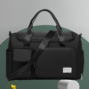 TEMU 대용량 접이식 피트니스 가방, 짧은 거리 토트 스포츠 가방, 독립적인 신발 수납 공간, 여성용 다기능 여행 가방