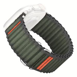 TEMU Apple Watch Ultra 호환 스포츠 밴드, 남녀 공용 49mm, 46mm, 45mm, 44mm, 42mm에 적합. S자형 후크가 있는 조절 가능한 탄성 나일론 루프, Iwatch Ultra SE 시리즈 10, 9, 8, 7, 6, 5, 4, 3, 2, 1 호환