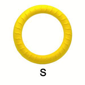 TEMU EVA 애완 동물 장난감, 튼튼한 노란색 링, 강아지용 인터랙티브 장난감, 야외 게임, 자가 엔터테인먼트, 강아지용 애완 동물 용품, 씹는 링, 물어뜯기 및 내마모성