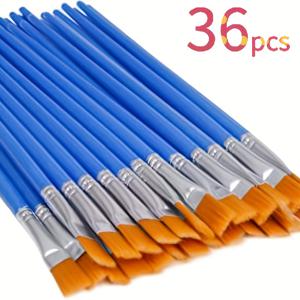 TEMU 36개 평면 페인트 브러시 세트, 소형 브러쉬 대량 디테일 페인팅