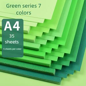 TEMU 그라데이션 컬러 카드스톡 종이 35장 - 그림 그리기, 스크랩북, 사진 배경, DIY 아트 프로젝트 및 카드 만들기를 위한 멀티컬러 옴브레 공예용지 - 매끄러운 표면 예술 용품, 두꺼운 종이 시트, 종이 공예 재료