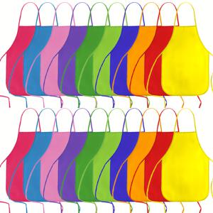 TEMU 20개 생생한 페인팅 앞치마 세트 | 부직포 폴리에스터 원단, 어린이 및 예술가를 위한 직조 스모크, 교실, 주방, 커뮤니티 행사, 파티, 공예 및 미술 페인팅 활동에 적합