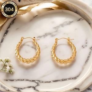 TEMU 스테인리스 스틸 저자극 귀걸이 2개, 기본형 다용도, 어버이날 선물, 고급스럽고 가성비 좋은 럭셔리