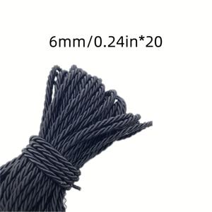 TEMU 4mm-6mm 폴리프로필렌 꼬인 로프 정원용 끈, 20m 경량 내마모성 3줄 실용적 로프, 보트 안전 로프, 65.6ft 플라스틱 빨래걸이 줄, 포장 및 실내외 사용