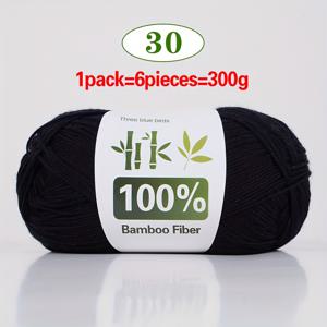 TEMU 6개 묶음 대량 판매 대나무 섬유 실 - 부드럽고 매끄러운 뜨개질 및 코바늘용 섬유 - 스웨터, 담요, 모자용 - 18가지 색상 및 중립 톤, 지속 가능한 공예용 실