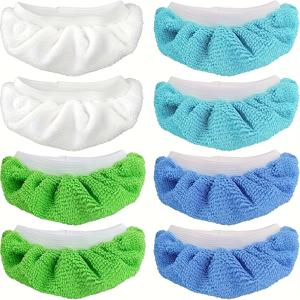 TEMU 핸드헬드 스팀 청소기용으로 설계된 8개 스팀 걸레 패드 세트입니다. 비셀 스팀 청소기 및 듀프레이 퍼스텀 컴포트 추가품과 호환되는 초극세사 섬유 천 커버가 특징이며 교체용으로 사용할 수 있습니다.