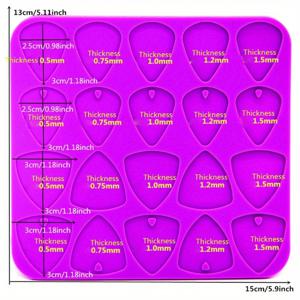 TEMU 기타용 실리콘 피크 케이스 몰드, 음악 에폭시 레진 캐스팅용으로 설계됨