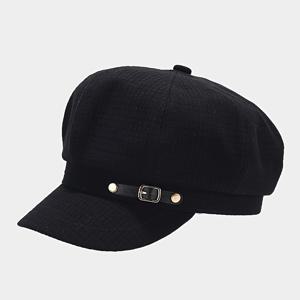 TEMU 여성용 스타일리시 버킷햇, 조절 가능한 스트랩 - 100% 폴리에스터 소재, 손세탁만 가능, 봄/여름을 위한 패셔너블한 액세서리, 장식 버클 디자인, 신축성 없는 핏