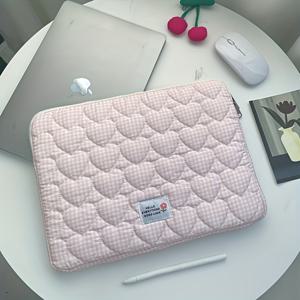 TEMU 격자 노트북 슬리브. Apple Macbook 13.3인치, HP/Samsung 14인치, Huawei, Dell Matebook 15.6인치 및 iPad 11인치 태블릿에 적합합니다. 스타일리시하고 휴대 가능하며 충격 방지 및 낙하 방지 기능이 있습니다.|노트북파우치