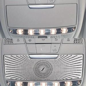 TEMU 벤츠 S205 W205 GLC X253 C253용 자동차 내부 프론트 리딩 라이트 커버 트림 램프 스티커