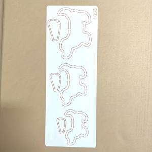 TEMU 귀여운 미니 강아지 핀 टेम्플릿자 - 정밀한 재봉과 커팅을 위한 다기능 플라스틱 공예 टेม्플릿, 내구성 있는 패치워크 재봉 도구, DIY 패브릭 프로젝트 및 재봉용품 액세서리에 이상적