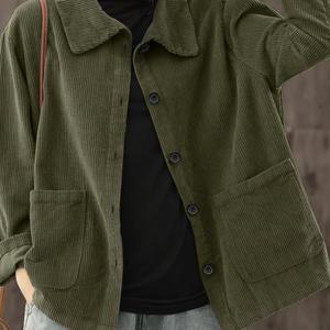 TEMU 유럽&미국 크로스보더 봄/가을 싱글버튼 포켓 클래식 엘레강스 스타일 자켓