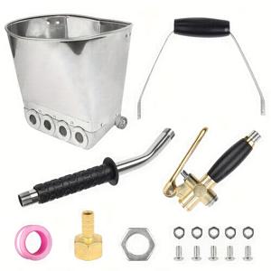 TEMU 1세트 전문가용 4홀 벽 시멘트 스프레이 건, 대형 호퍼 포함, 가정용 시멘트 모르타르 스프레이 건, 4-제트 벽 스프레이어, 콘크리트 스프레이어, 석고 스프레이어, 벽 및 천장 도색용 콘크리트 페인트 도구