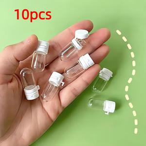 TEMU 10팩 여행용 유리병 화이트 스크류 캡 - 샴푸, 컨디셔너, 로션용 누수 방지 재사용 가능한 리필 가능 용기 - 디자인의 컴팩트 휴대용 화장품 정리함