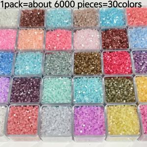 TEMU 6000개, 30색 슈퍼 고양이 눈 원통형 유리 비즈 세트 - 2.5mm 비즈 - 파티 용품, 주얼리 팔찌 목걸이 제작에 적합