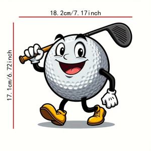 TEMU 행복한 골프 공 테마 열전달 스티커, 내구성 있는 플라스틱, 세척 가능하고 쉽게 접을 수 있음, DIY 티셔츠, 스웨트셔츠, 청바지, 배낭, 핸드백, 베개, 빈티지 야구 모자에 적합 - 휴일 장식 스티커|볼캡