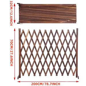 TEMU 드릴이 필요 없는 1개 접이식 울타리, 내후성 나무 격자 디자인, 2가지 사이즈로 제공, 설치가 용이하며 파티오, 발코니 및 안뜰에 적합하며 실외 파티션으로 사용됩니다.