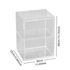 TEMU 투명 가방 보관함, 블라인드 팬 수집품 먼지 방지 디스플레이 케이스, 홈용 및 명품 보관, 침대 밑 수납함