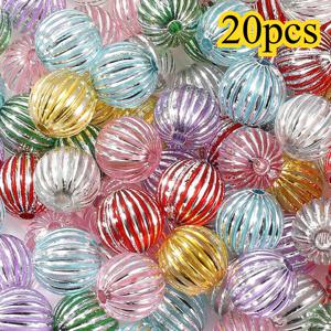 TEMU 20개 14mm 컬러풀 아크릴 라운드 비즈 & 구슬 키체인, 귀걸이, 팔찌, 발찌 만들기용 - DIY 공예 및 액세서리 재료, 선물 제작에 이상적