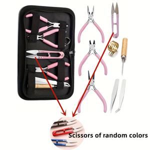 TEMU 1세트 3색 아연 합금 주얼리 제작 도구 키트 - 라운드 노즈 플라이어, 니들 노즈 플라이어, 대각선 플라이어, 무톱날 와이어 커터 포함 | 초보자 및 애호가를 위한 완벽한 선택 | 인체공학적 그립 디자인 | 내구성 강화된 구조 | 주얼리 만들기 용품