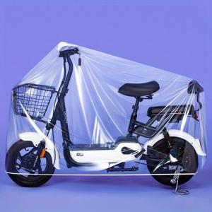 TEMU 1개 헤비듀티 자전거/전기자전거/ 커버 - 투명 방수 방진 보호 커버, 시야 창문 포함, 트레이닝, 산악, 전기자전거용 - 가정, 차고, 여행, 야외 사용에 적합, 내구성 있는 자전거 액세서리