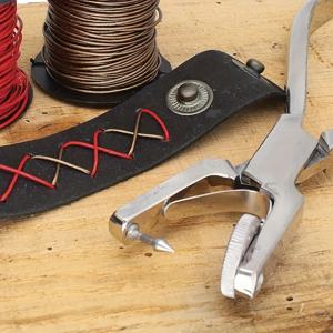 TEMU 1개, 헤비 듀티 합성 가죽 홀 펀치 도구, 스테인리스 스틸 수동 펀치 플라이어, 튼튼한 금속 구조, 인체공학적 그립 디자인, 가죽 및 천 펀칭에 적합, 주얼리 제작 및 가죽 공예에 이상적