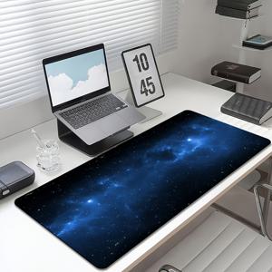 TEMU 튼튼한 오버사이즈 마우스 패드 1개 | 별이 빛나는 밤하늘 디자인 | 미끄럼 방지 폴리에스터 데스크 매트, 게이밍, 업무 및 학습에 적합 | 편안함과 정확성을 제공 | 남녀 게이머 및 전문가를 위한 이상적인 선물