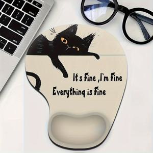 TEMU 손목 받침대가 있는 마우스 패드, 인체공학적 디자인 미끄럼 방지 베이스, 컴퓨터, 노트북, 사무실 및 가정용 편안한 마우스 패드