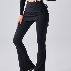 TEMU 여성용 여름 가벼운 플레어 하이웨이스트 복부 조절 엉덩이 리프팅 샤크 팬츠