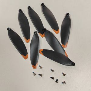 TEMU SG907MAX/ZLL Xiang 3/S135PRO/RG106/I8/X2/K911/L800 모델에 적합한 블랙 앤 오렌지 범용 드론 프로펠러 추가 8개입 (나사 포함)