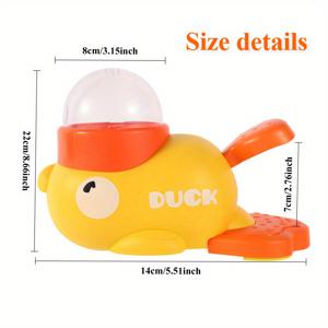TEMU 작은 노란 오리 장난감 피더 | 고양이 및 강아지용 자동 애완 동물 피더, 간식 보상으로 흥미 유발, 모든 종류의 고양이 및 강아지에게 적합, 고양이 및 강아지용 인터랙티브 재미 장난감, 배터리 없음