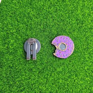 TEMU 도넛 모양 골프 볼 마커 - 자석식 모자 클립 및 볼 포지셔닝, 쉬운 사용의 그린 위치 확인을 위한 골프 액세서리, 골퍼를 위한 완벽한 선물