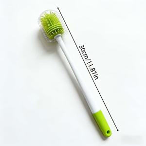 TEMU 신세대 업그레이드 다용도 가정용 청소 브러시 1개, 긴 손잡이 실리콘 컵 브러시, 연장형 긴 손잡이 컵솔, 병 세척 도구, 콜라컵, 커피컵, 병용 360도 회전 청소 브러시, 얼룩 제거용 청소솔, 주방 청소를 위한 훌륭한 도우미