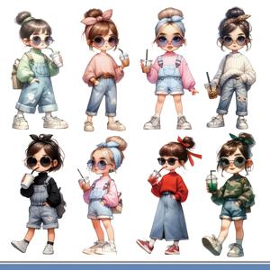 TEMU 8개의 튼튼하고 세탁 가능한 열전사 디자인, 