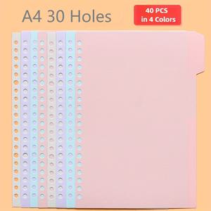 TEMU 40개 B5 A5 A4 플라스틱 인덱스 디바이더 1/4