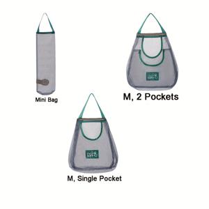 TEMU 2개/3개 부드럽고 통기성 좋은 메쉬 과일 및 채소 보관백 - 다양한 사이즈, 재사용 및 세탁 가능한 주방 정리백, 녹색 손잡이, 마늘, 양파, 생강에 적합 - 클래식 스타일, 필수 가정용 채소 보관 도구