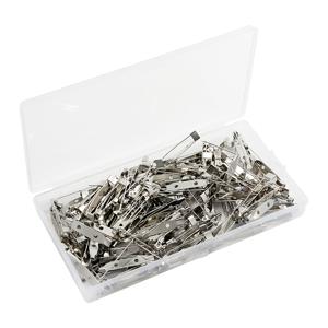 TEMU 120개 은색 안전핀, 더블 홀, 0.79인치 편리한 바핀, 웨딩 코르사지 뒷면, 공예, 재봉, 파티 및 웨딩 이름표에 적합