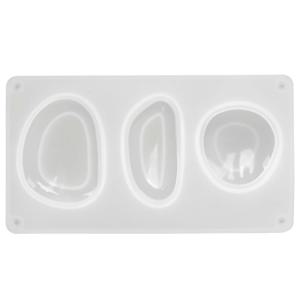 TEMU 1개 3구멍 스톤 실리콘 몰드 - 소프트 & 쉬운 탈형, DIY 스톤 장식, 석고 공예, 크리스마스 및 휴일 장식용, 내구성 있는 공예 재료, 장식 공예, 비누 몰드