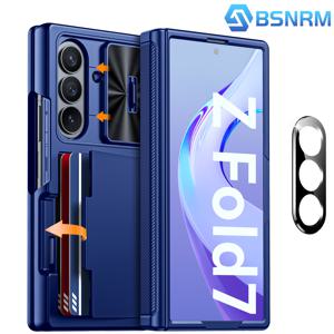 TEMU 휴대폰 케이스 - 삼성 Z Fold 7용으로 디자인된 휴대폰 케이스입니다. 듀얼 렌즈 보호대, 다기능 클립, 통합 렌즈 커버, 힌지 보호대, 스크린 보호 필름이 모두 포함되어 있으며 충격 방지 지갑 스타일로 디자인되어 있습니다.|폰케이스|지갑|케이스