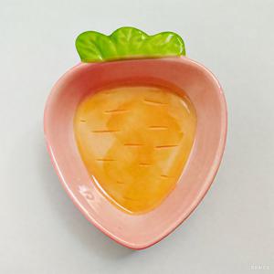 TEMU 고든 햄스터용 당근 피더가 있는 햄스터 밥그릇 1개입, 씹힘 방지, 세척 가능, 귀여운 미니 스낵 접시, 세라믹 재질.