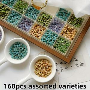 TEMU 피카소 유화 단색 유리 씨드 비즈 160개, 핸드 위빙 루즈 비즈 팔찌, 매끄럽고 생동감 있는 질감, 창의적인 DIY 주얼리 제작 및 수공예 디자인에 적합 - 패션 DIY 프로젝트 및 다양한 액세서리 디자인 비즈 모음용으로 완벽