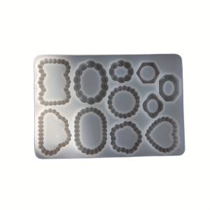 TEMU 레이스 테마 소형 접시용 실리콘 레진 몰드, 장식 베이스, 브로치, 부드러운 점토 레진 액체 몰드용 레진 드립 글루 몰드