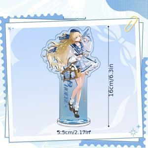 TEMU 2D 플랫 1개 - 인기 게임 콜라보 캐릭터 스탠드, Wuwa Carlotta 아크릴 스탠드 장식, Phoebe 데스크탑 장식품, 침실, 거실, 사무실에 적합, 게이머 및 애니메이션 팬을 위한 선물