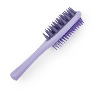 TEMU 1개 긴 손잡이 양면 두피 마사지 헤어브러시 - 양면 실리콘 브러쉬 모와 두피 마사지기 특징, 부드러운 색상 (라이트 그린, 레드, 퍼플, 아프릭트) - 일반 모발에 적합, 습식 및 건식 사용 가능