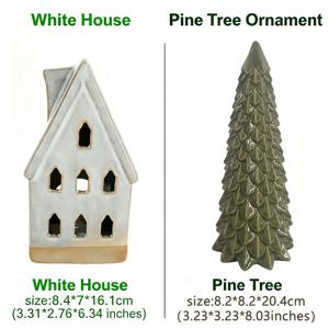 TEMU 수집용 건물 & 액세서리 세라믹 코티지 장식, 캔들 홀더로 사용 가능, 홈 데코, 다양한 모양과 색상, 창의적인 컷아웃 디자인. 거실, 침실, 주방, 기도 공간에 적합한 축제 장식. 전기 필요 없음 – 로맨틱 미니어처 스타일, 기발한 공예, 계절 디스플레이, 창의적인 장식, 컷아웃 디자인, 정교한 장인 정신, 예술적인 도자기, 장식용 조각상