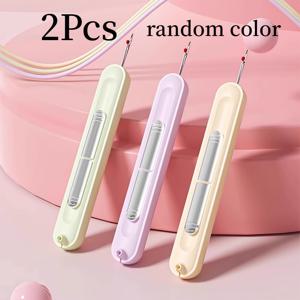 TEMU 바늘 및 실 제거를 위한 다용도 2-in-1 도구 2개 세트, 빠른 재봉 및 실 추출을 위해 설계됨, 노인을 위한 적합, 다양한 색상으로 제공