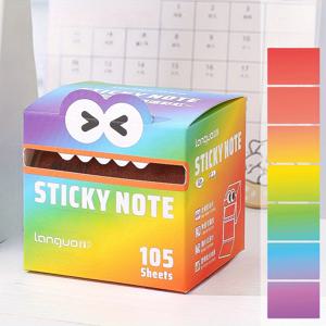 TEMU 풀아웃 스티커 메모 105매 팩, 진주 투명 메모 패드, 학교 문구류에 적합