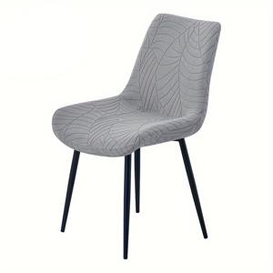 TEMU 1개 모던 탄성 잎사귀 모양 아치 백 의자 커버 - 탄성 클로저, 부드러운 플록 원피스 디자인, 가정 및 호텔 식탁 의자용 - 대부분의 좌석에 맞는 세탁 가능 (대량 구매 불가)|좌식의자|의자