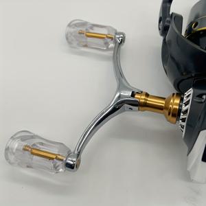 TEMU 1개 스피닝 릴 핸들 노브, 경량 알루미늄 합금 교체용 로커 암 크랭크 핸들, 옵션 레드/그린/블루/골든/퍼플/건스모킹, 암, 잉어, 루어 낚시 애호가를 위한 매치된 낚시 릴 부품