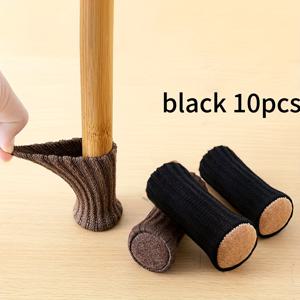 TEMU 10/20개 헤비듀티 의자 & 테이블 다리 보호대 - 목재 바닥용 미끄럼 방지 두꺼운 탄성 가구 발 커버, 소음 방지, 사무실 의자, 테이블, 계단용 (HDPE)